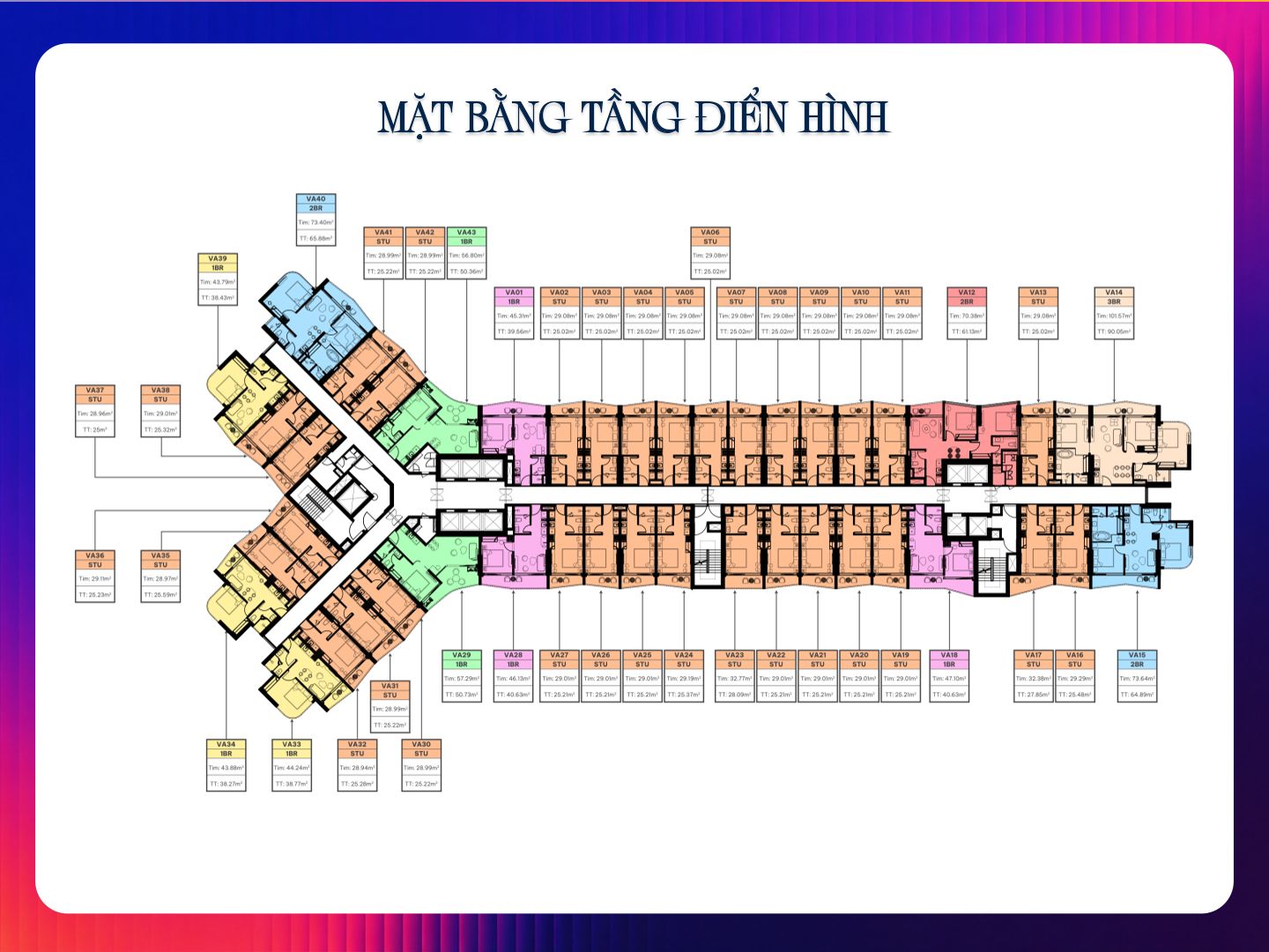 Mặt bằng tầng điển hình Alora